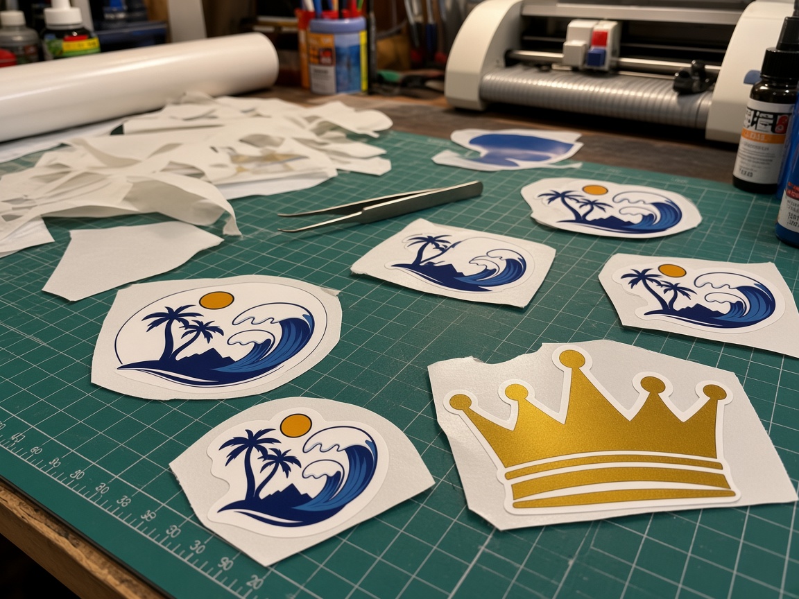 Die-cut stickers and vinyl decals